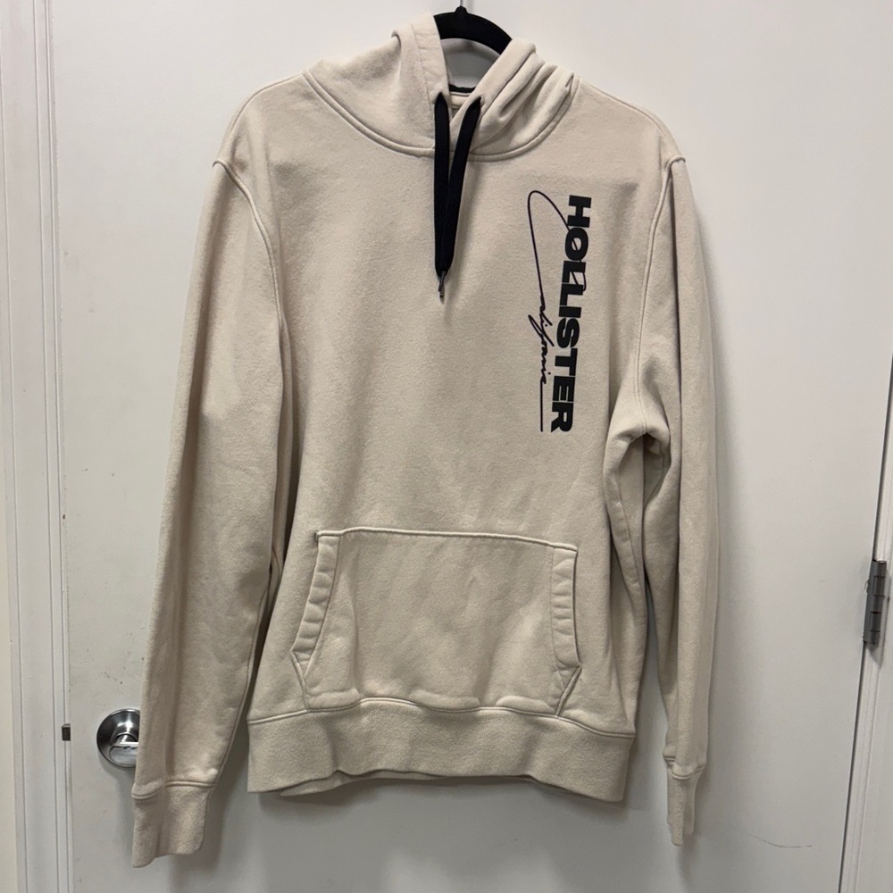 HOLLISTER  Beige Hoodie with Logo